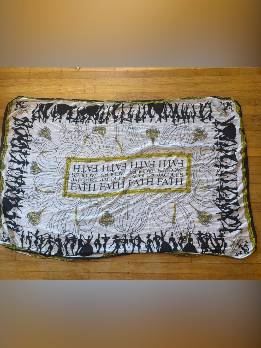 Vintage Jacques Fath Scarf — 42” x 56”